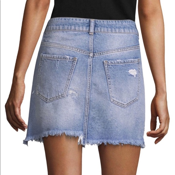 Free People embellished embroidered distressed mini skirt - Picture 8 of 8